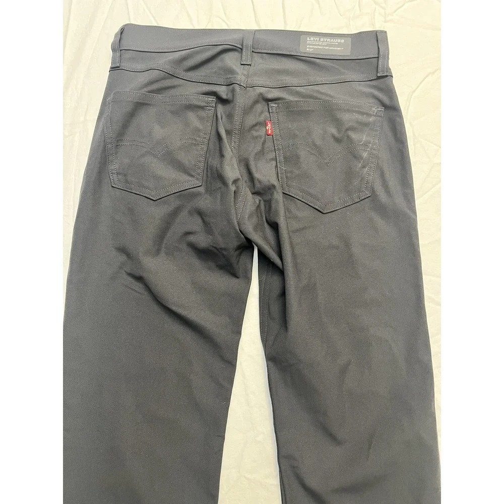 Levis 511 EFM Jeans Mens 29x30 Black Slim Fit Engineered‎ For Movement Stretch